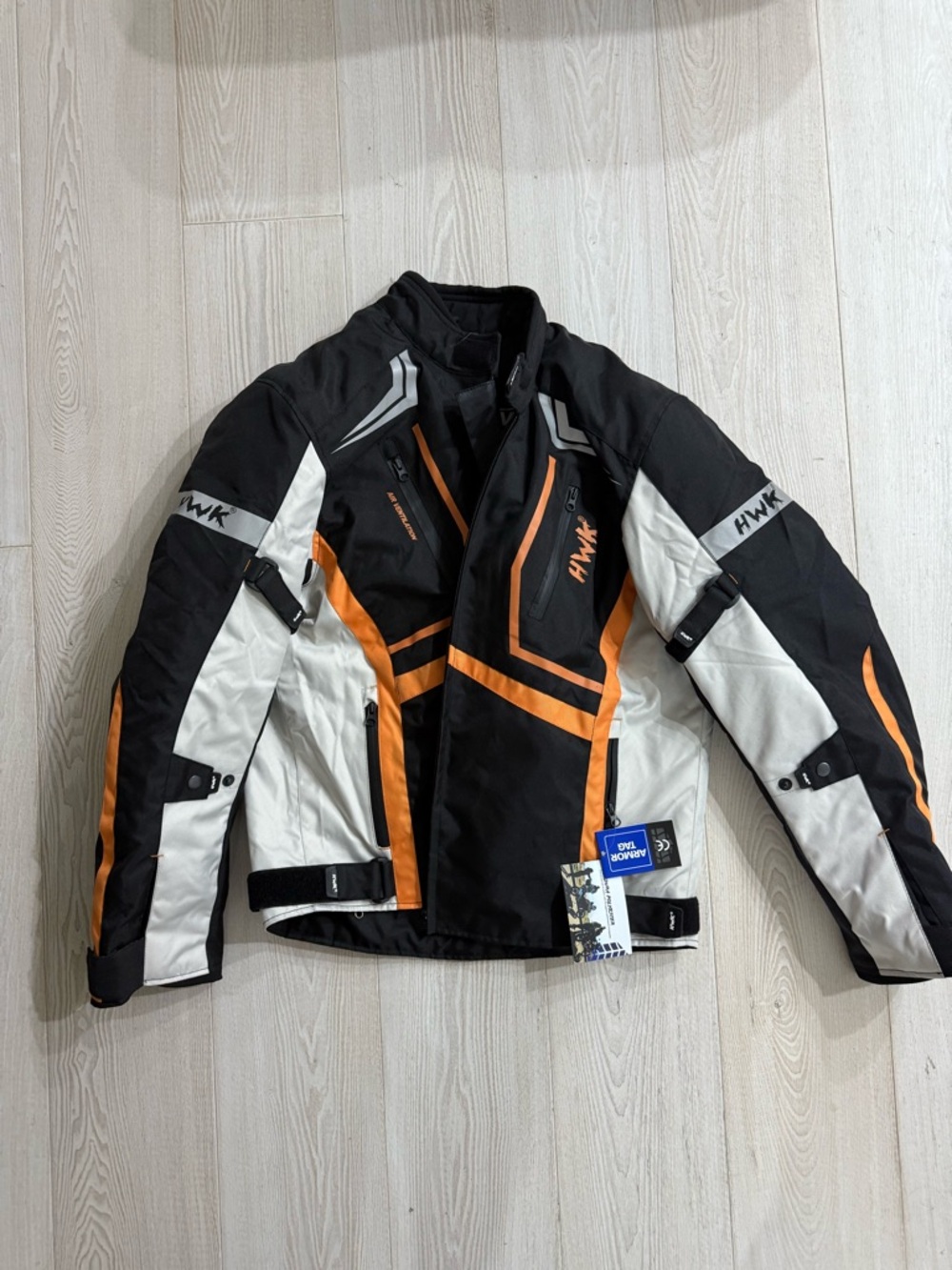 New!! HWK Men’s Black, White & Orange Performance Jacket